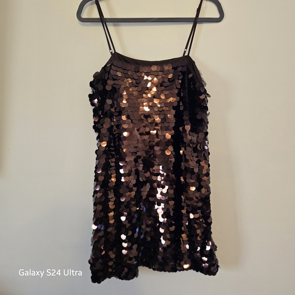 a new day Dresses & Skirts - A New Day Black Sequin Mini Dress Size Medium